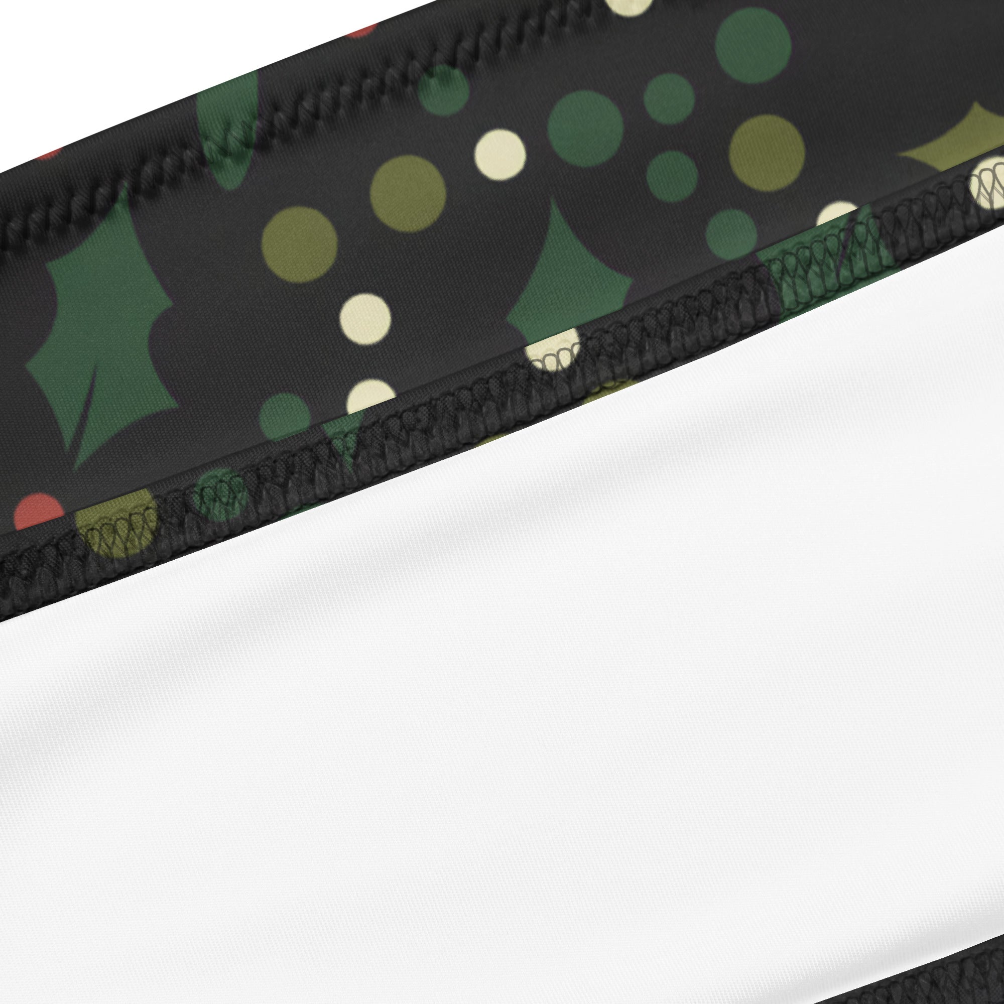 Women's Dark Holly & Berries Recycled Bandeau Bikini - Quick Drying Fabric With UPF 50+