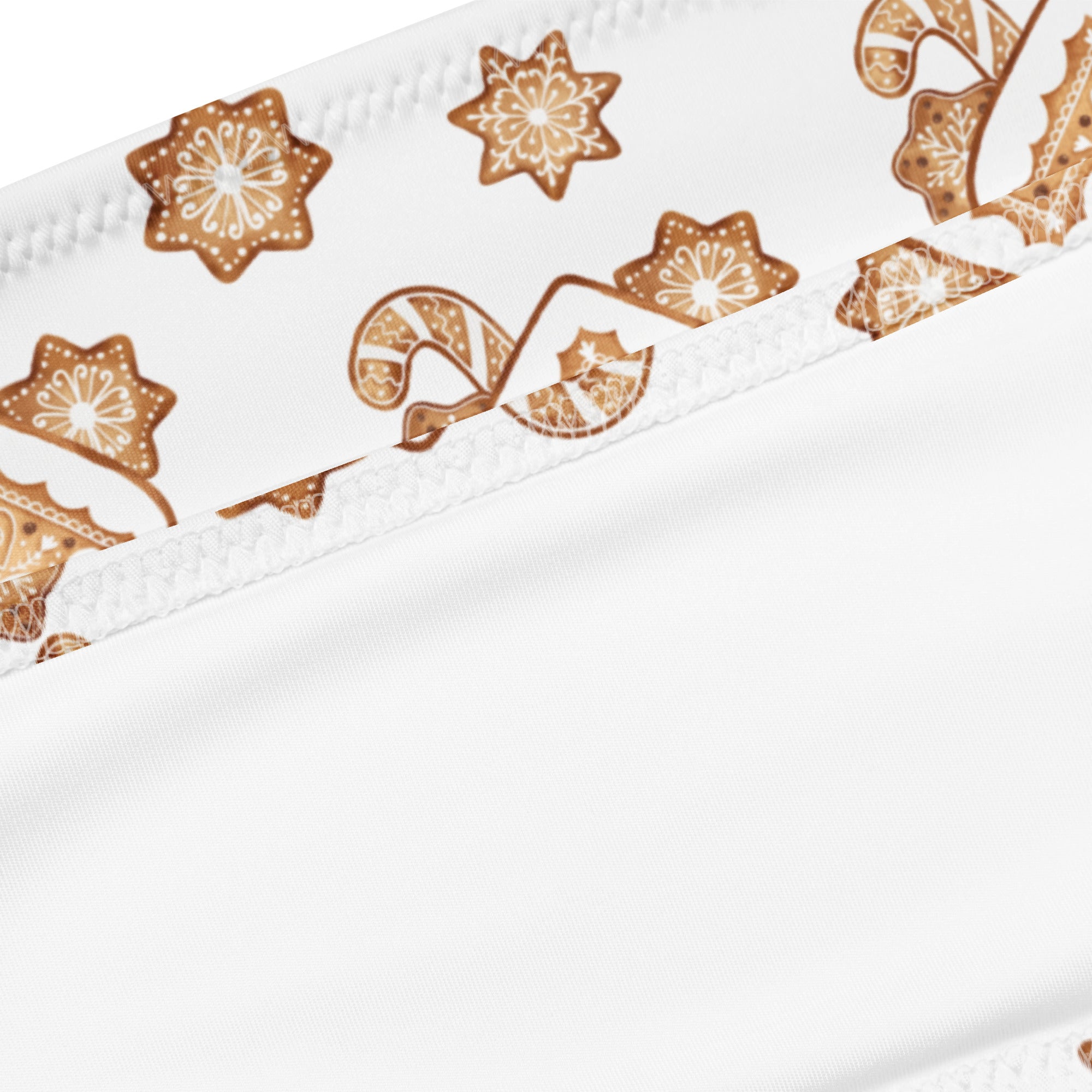 Women's Gingerbread House Recycled Bandeau Bikini - Quick Drying Fabric With UPF 50+