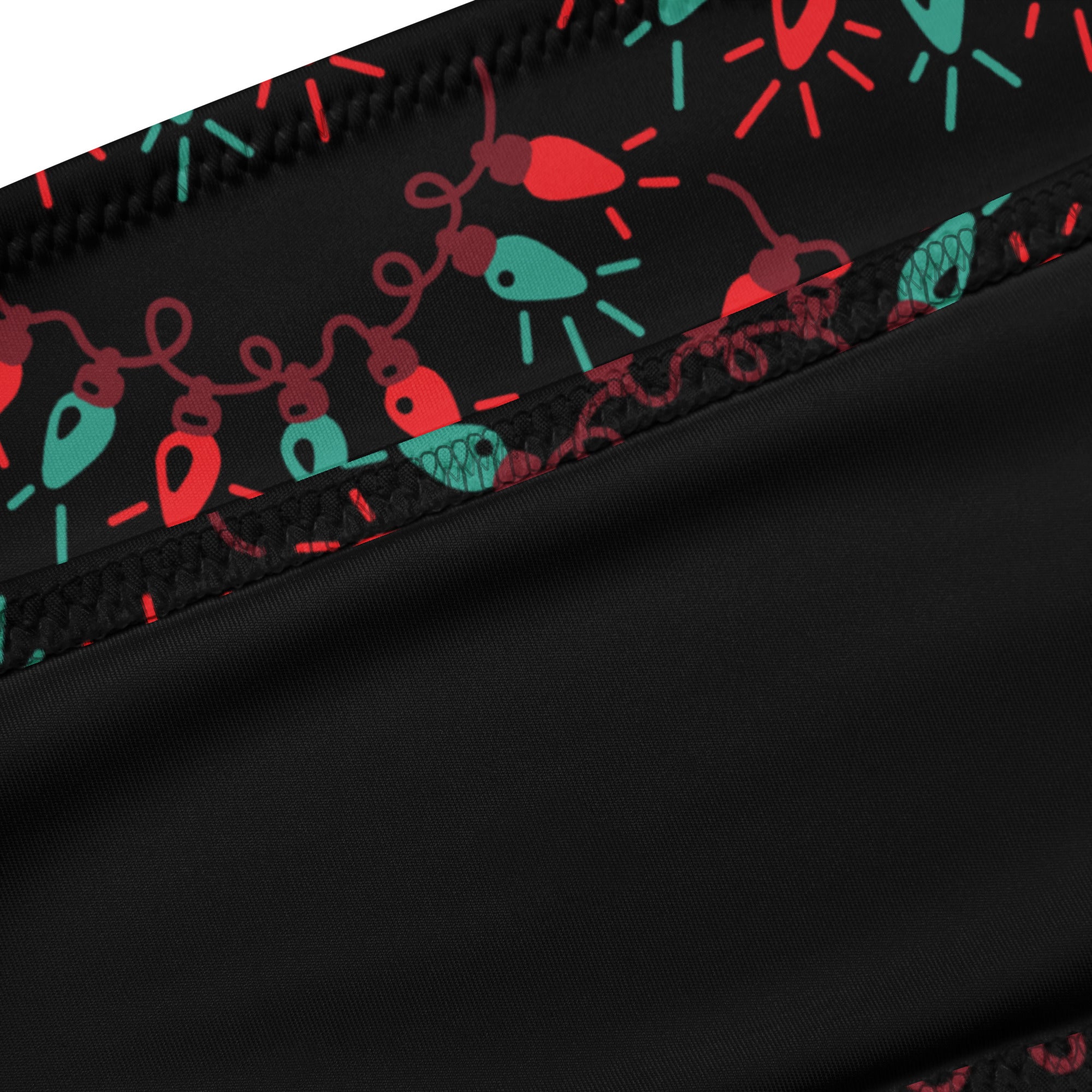 Women's Christmas Lights Recycled Bandeau Bikini - Quick Drying Fabric With UPF 50+