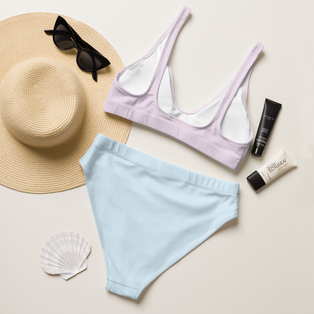 Women's Cotton Candy Pastel Recycled Bikini - Removable Padding, Buttery Soft Quick-Drying UPF 50+ Fabric