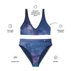 Women's Realistic Galaxy Padded Recycled Bikini - Quick Drying Fabric With UPF 50+
