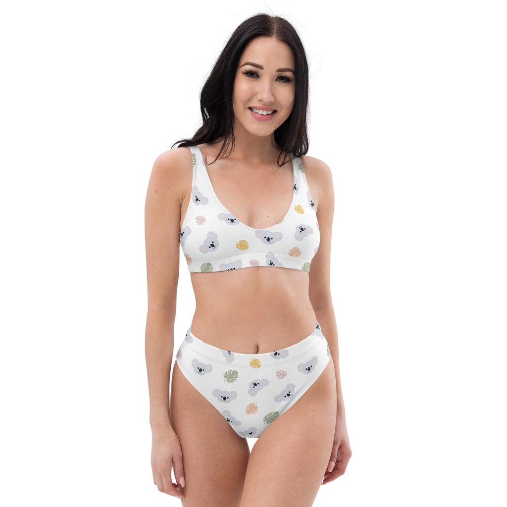 Women's Koala Leaf Recycled Bikini - Removable Padding, Buttery Soft Quick-Drying UPF 50+ Fabric