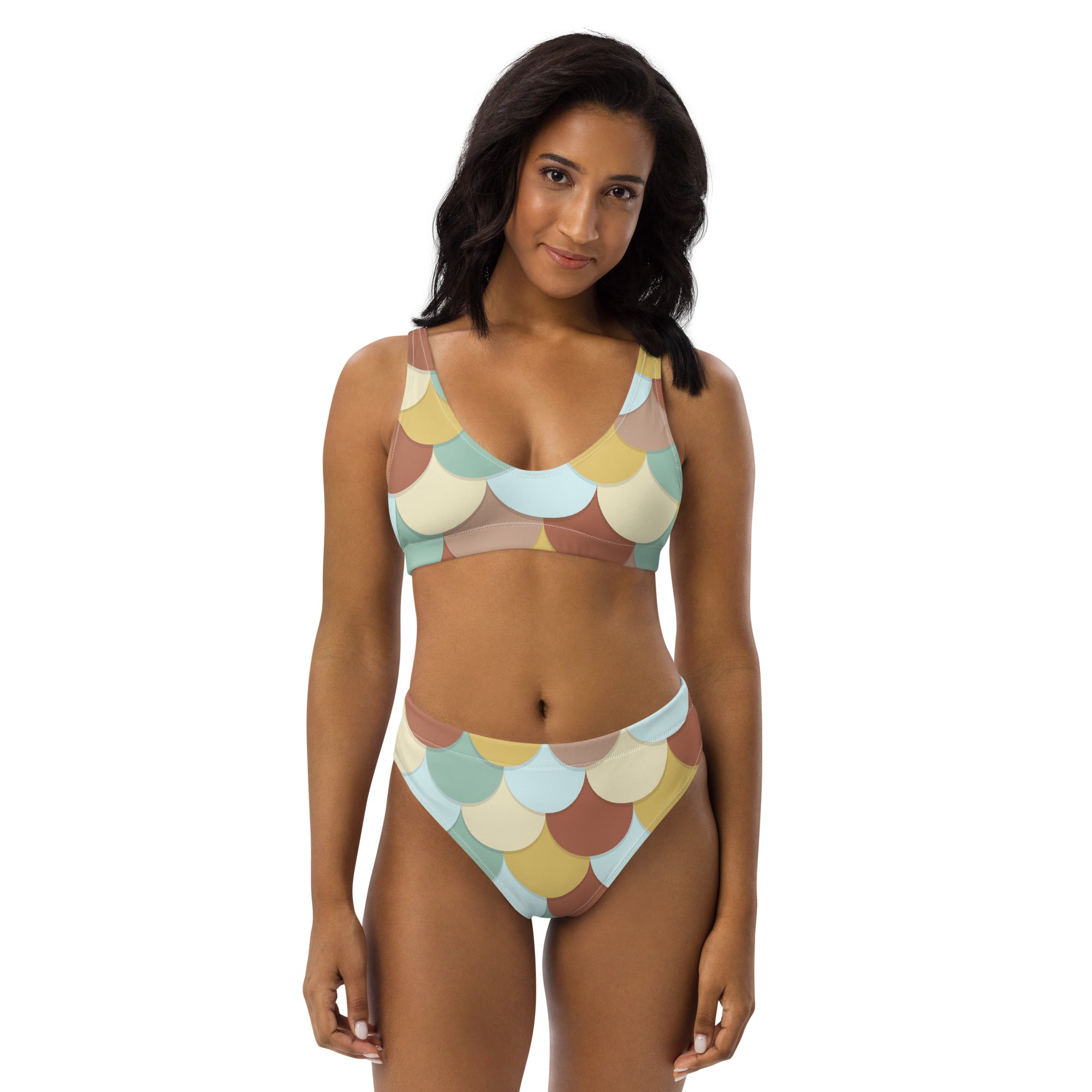 Women's Earth Tone Recycled Bikini - Removable Padding, Buttery Soft Quick-Drying UPF 50+ Fabric