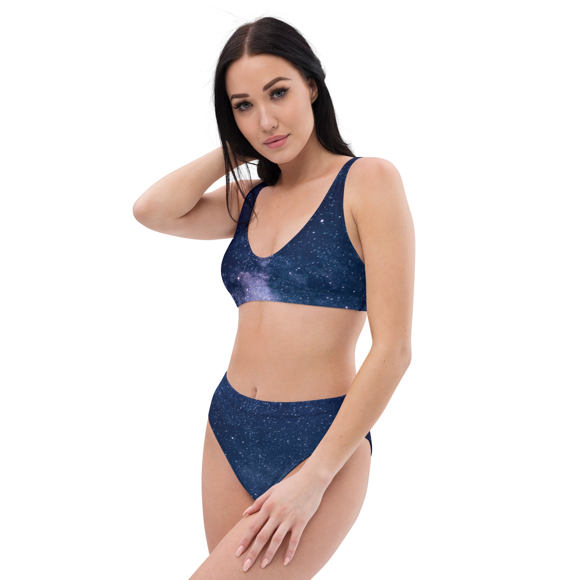Women's Realistic Galaxy Recycled Bikini - Removable Padding, Buttery Soft Quick-Drying UPF 50+ Fabric
