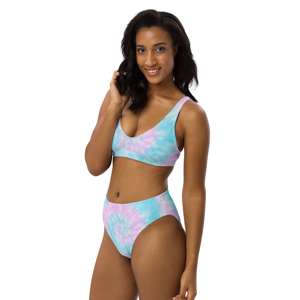Women's Faux Tie Dye Recycled Bikini - Removable Padding, Buttery Soft Quick-Drying UPF 50+ Fabric