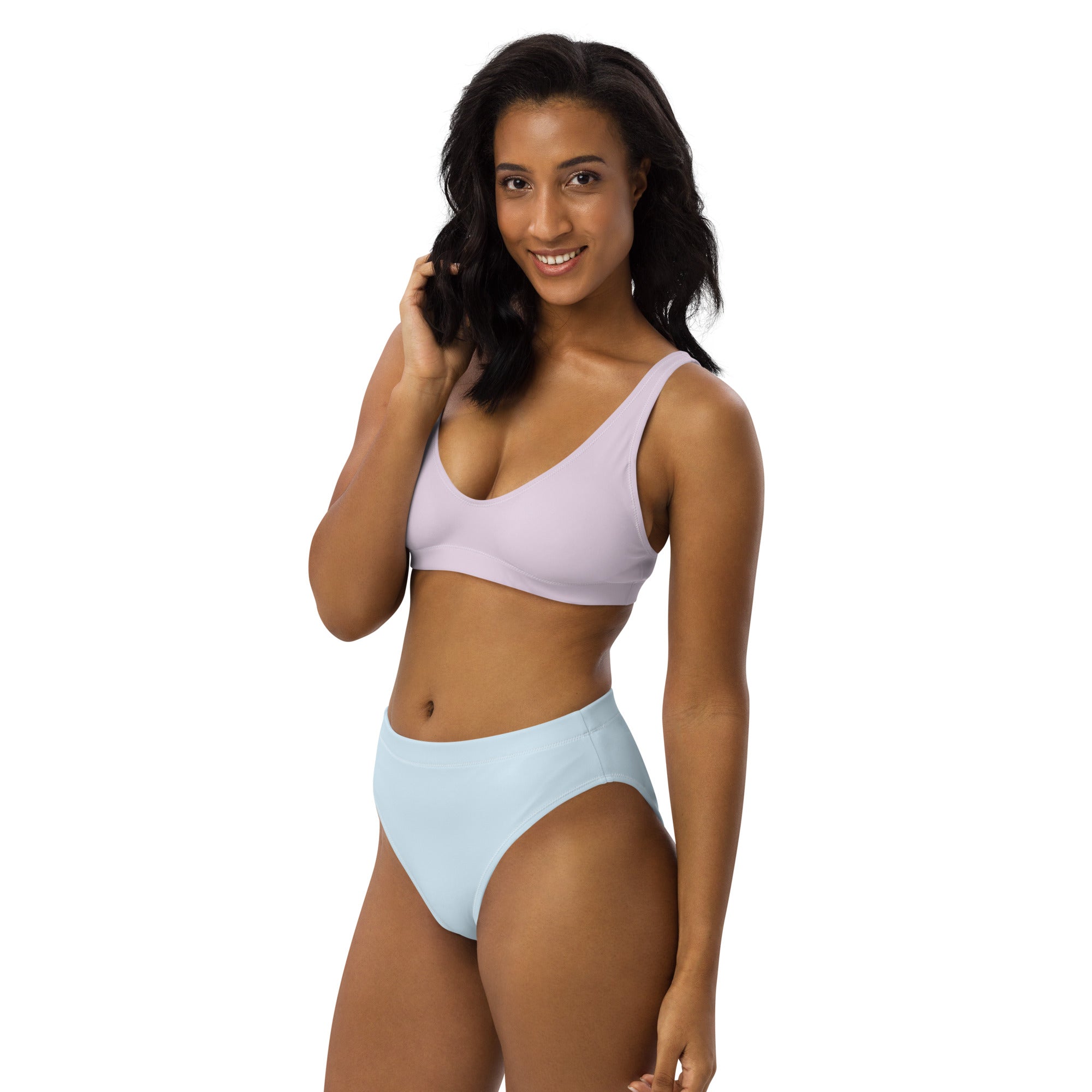 Women's Cotton Candy Pastel Recycled Bikini - Removable Padding, Buttery Soft Quick-Drying UPF 50+ Fabric