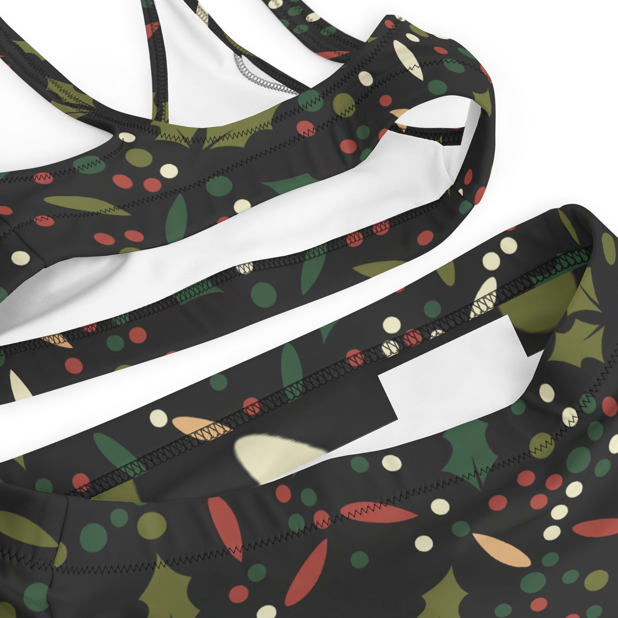 Women's Dark Forest Holly Recycled Bikini - Quick Drying Fabric With UPF 50+