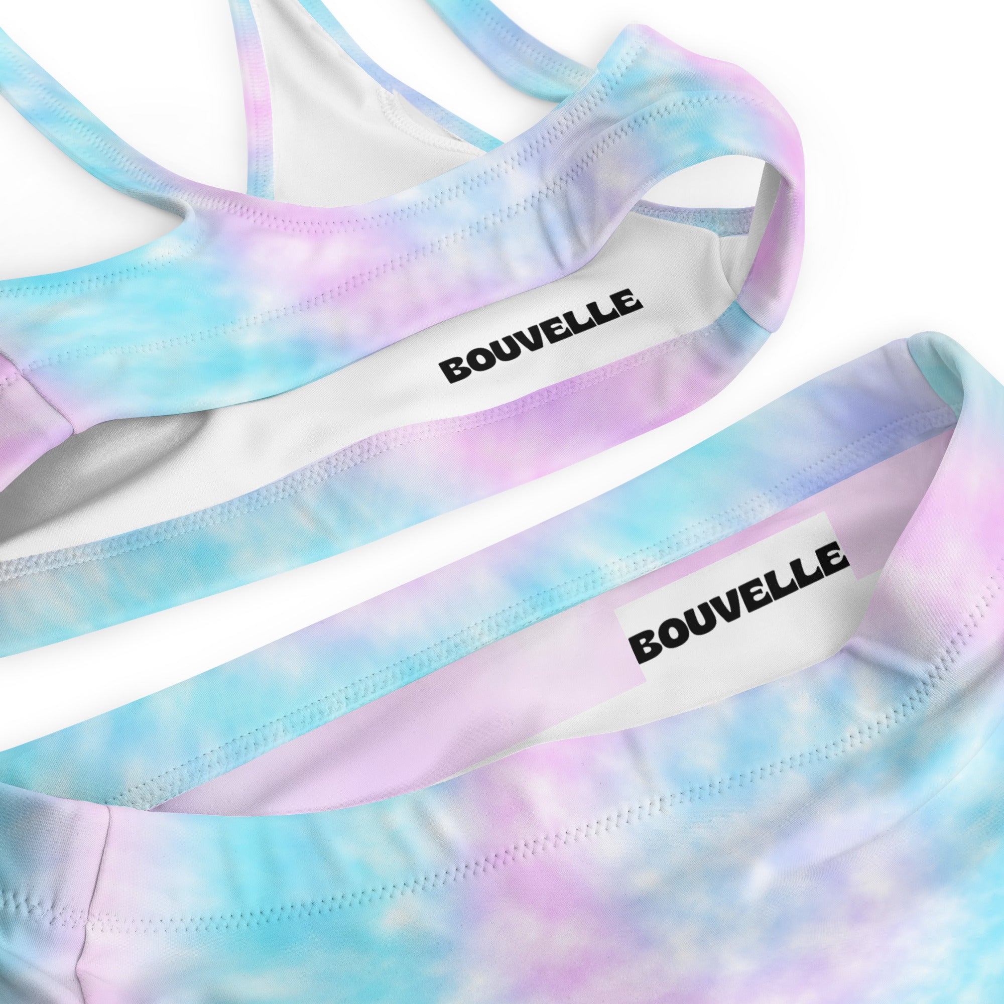 Women's Faux Tie Dye Recycled Bikini - Removable Padding, Buttery Soft Quick-Drying UPF 50+ Fabric