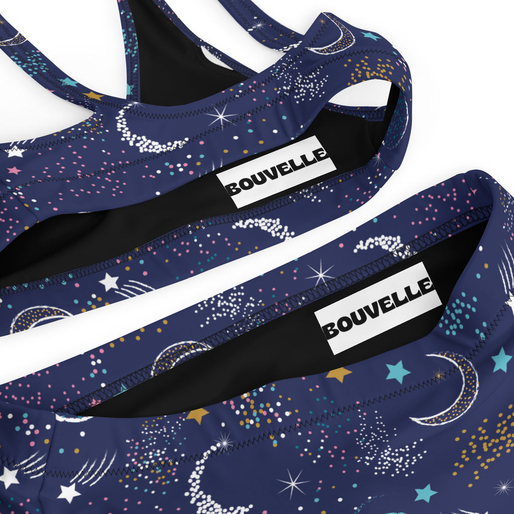 Women's Celestial Space Recycled Bikini - Removable Padding, Buttery Soft Quick-Drying UPF 50+ Fabric