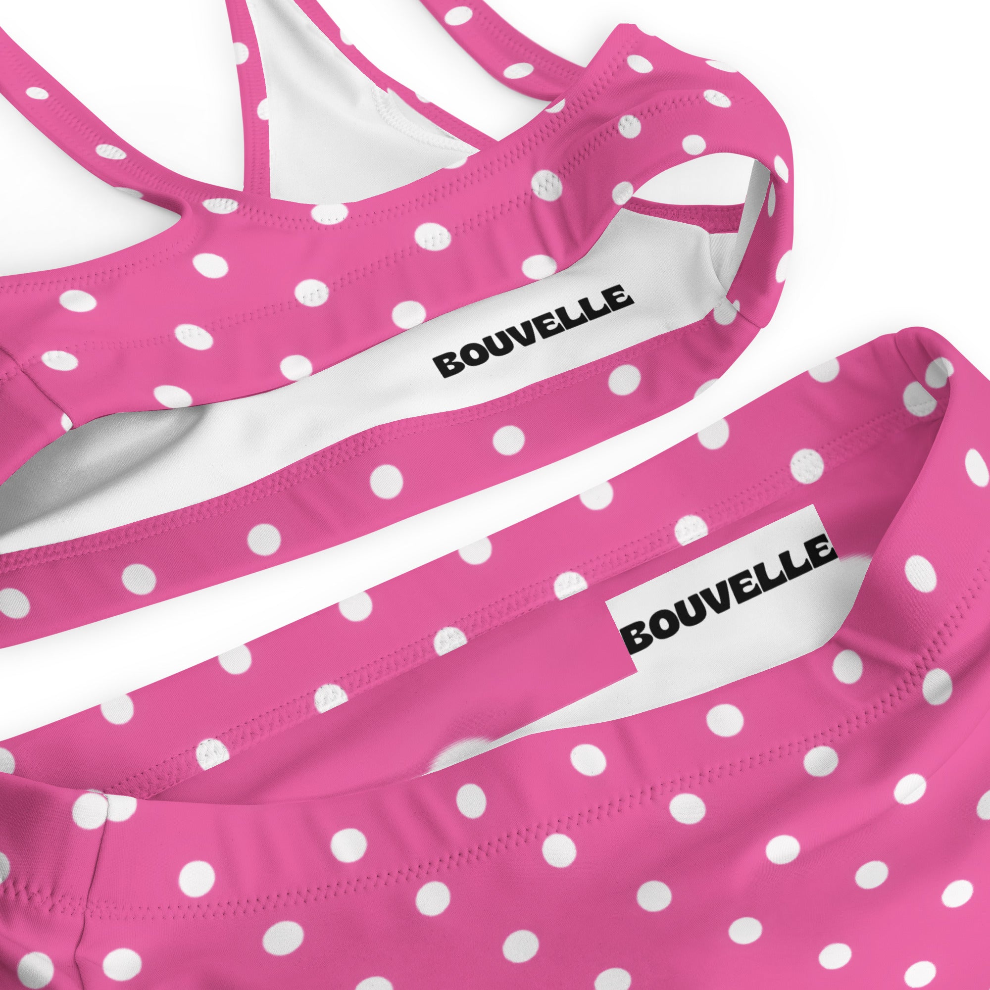 Women's Magenta Pink Recycled Bikini - Removable Padding, Buttery Soft Quick-Drying UPF 50+ Fabric