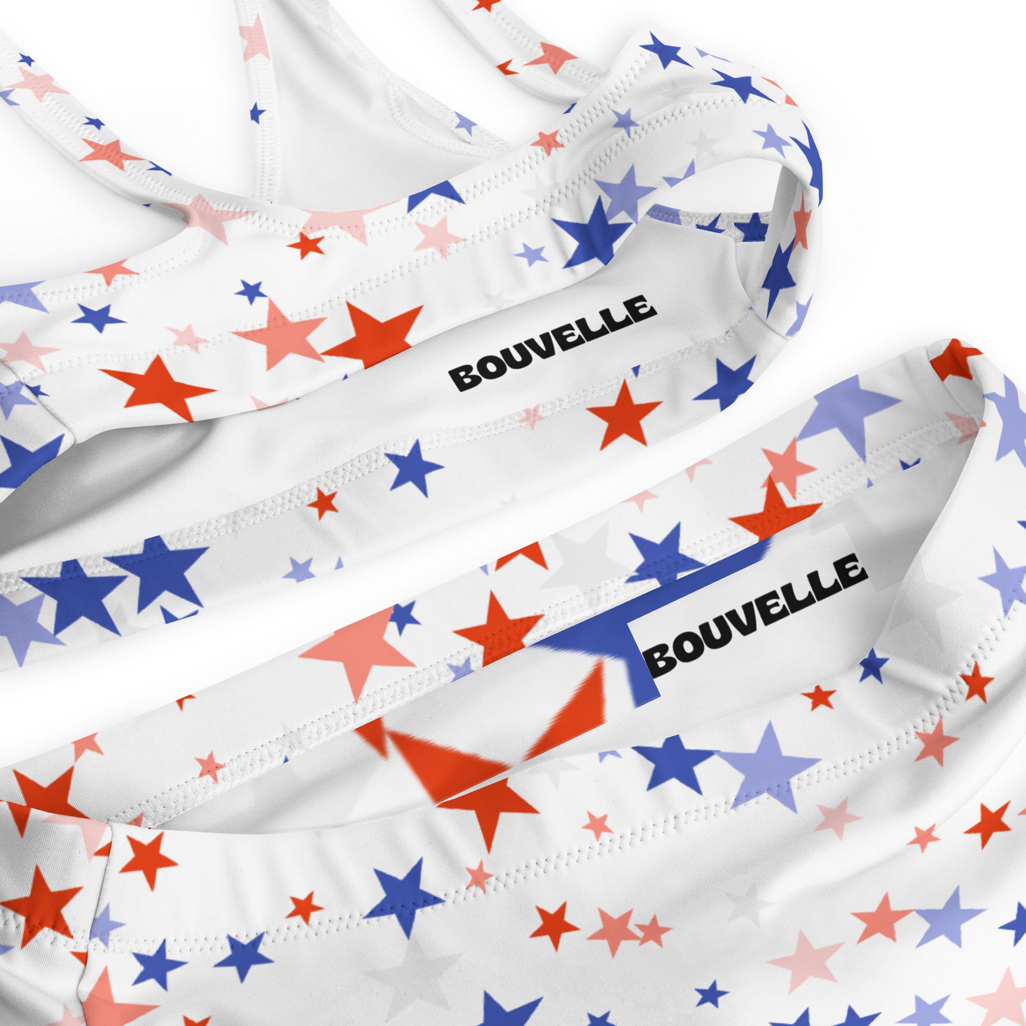 Women's Stars 4th Of July Recycled Bikini - Removable Padding, Buttery Soft Quick-Drying UPF 50+ Fabric