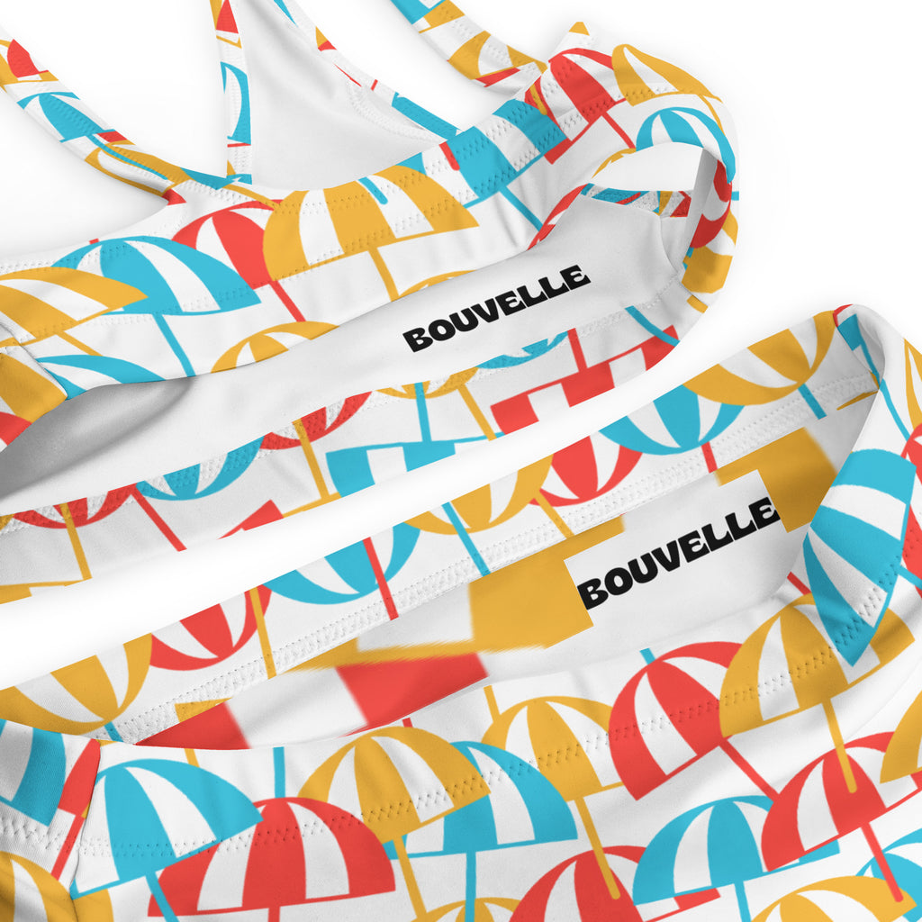 Women's Beach Umbrella Recycled Bikini - Removable Padding, Buttery Soft Quick-Drying UPF 50+ Fabric