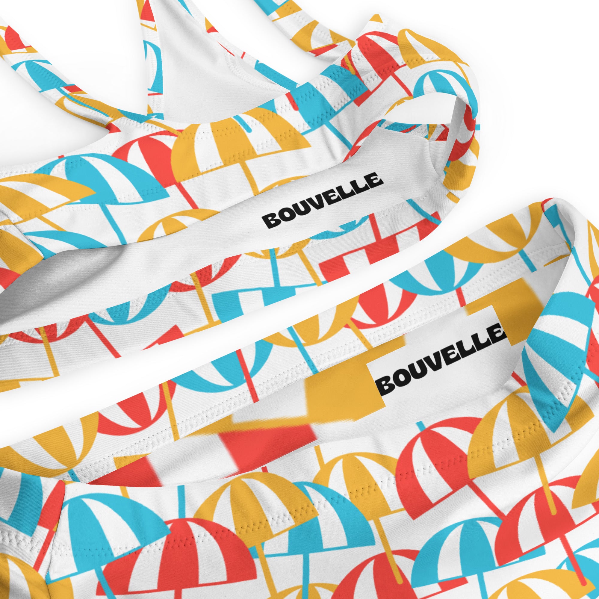 Women's Beach Umbrella Recycled Bikini - Removable Padding, Buttery Soft Quick-Drying UPF 50+ Fabric