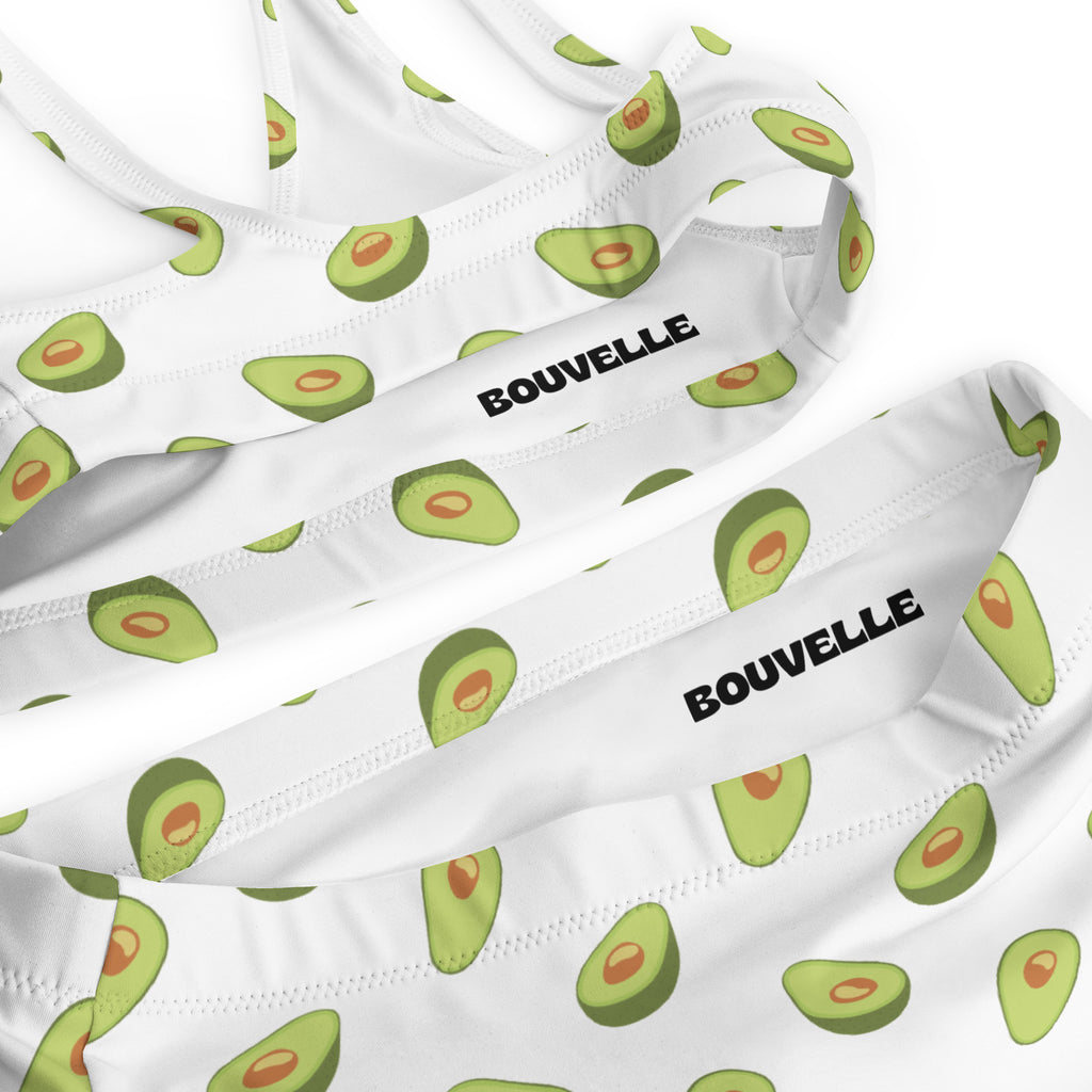 Women's Avocado Recycled Bikini - Removable Padding, Buttery Soft Quick-Drying UPF 50+ Fabric