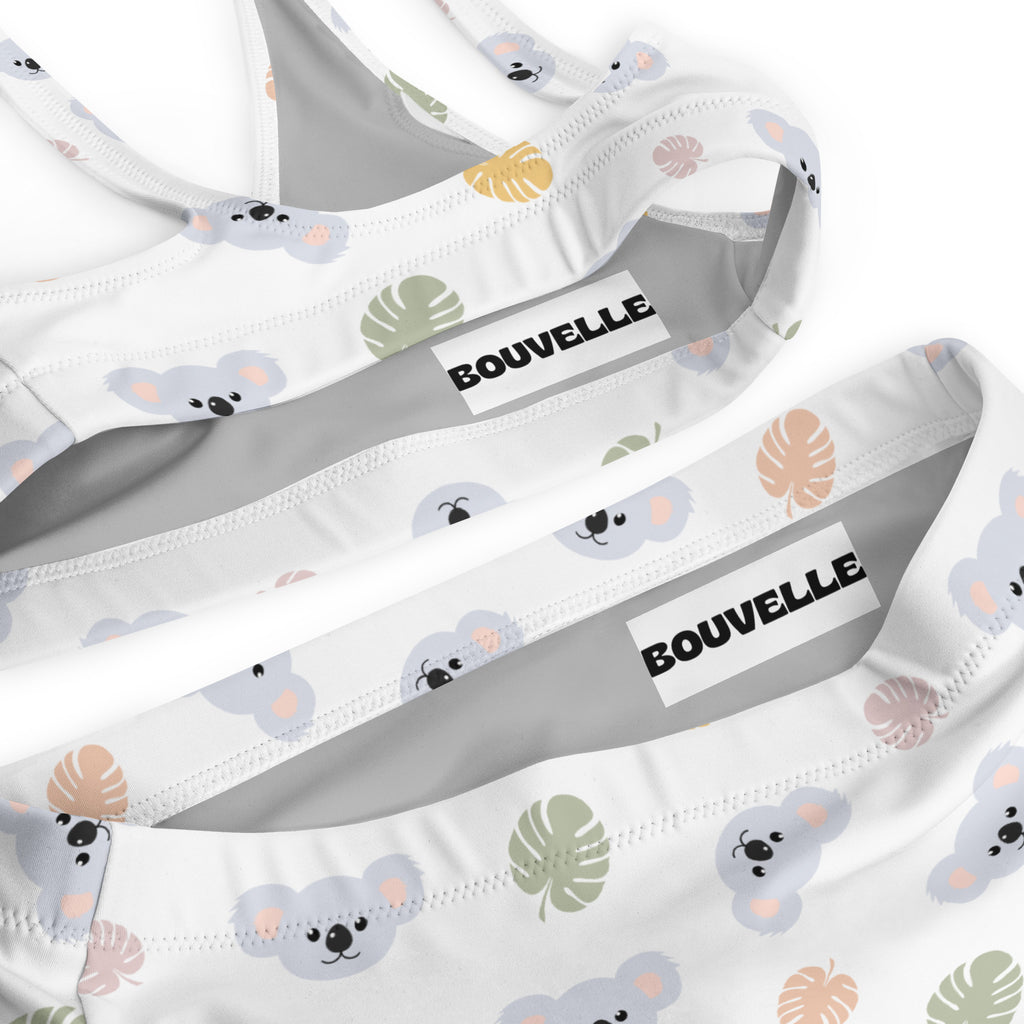 Women's Koala Leaf Recycled Bikini - Removable Padding, Buttery Soft Quick-Drying UPF 50+ Fabric