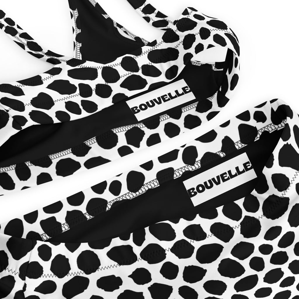 Women's Dalmatian Print Recycled Bikini - Removable Padding, Buttery Soft Quick-Drying UPF 50+ Fabric