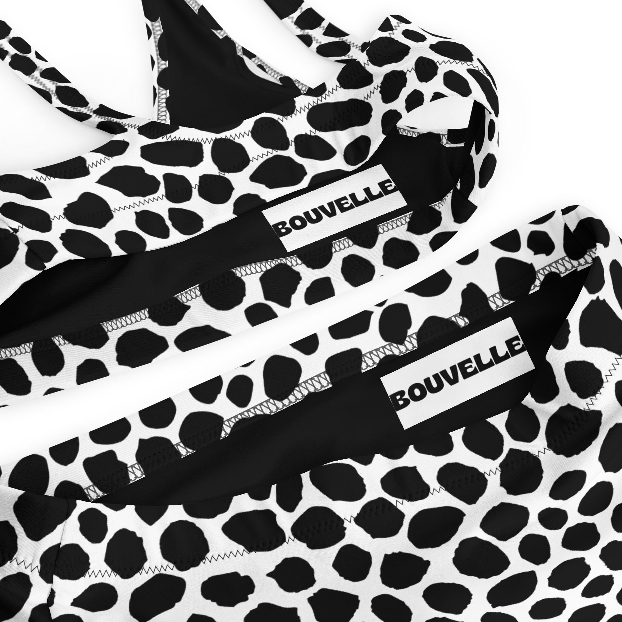 Women's Dalmatian Print Recycled Bikini - Removable Padding, Buttery Soft Quick-Drying UPF 50+ Fabric