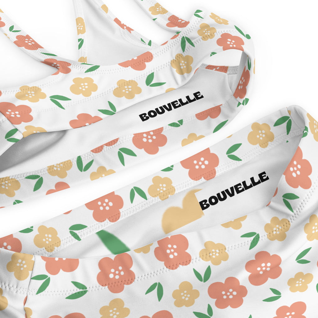 Women's Summer Floral Recycled Bikini - Removable Padding, Buttery Soft Quick-Drying UPF 50+ Fabric
