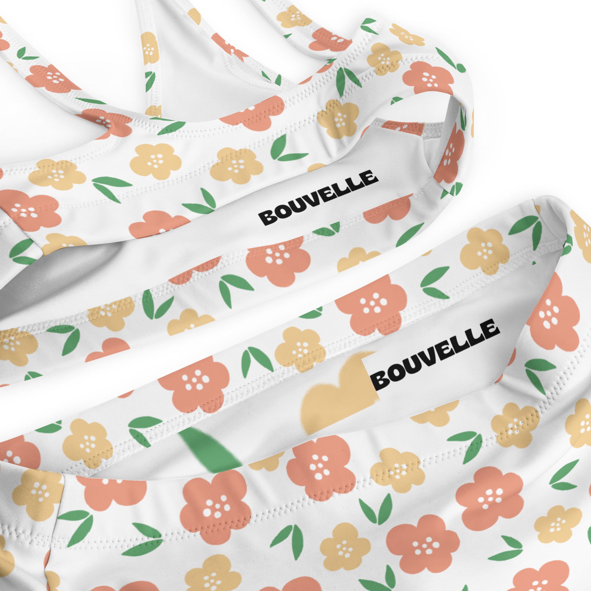 Women's Summer Floral Recycled Bikini - Removable Padding, Buttery Soft Quick-Drying UPF 50+ Fabric