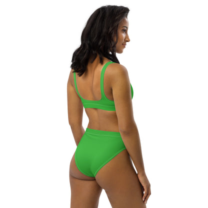 Women's Green Padded Recycled Bikini - Quick Drying Fabric With UPF 50+