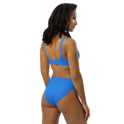 Women's Blue Padded Recycled Bikini - Quick Drying Fabric With UPF 50+