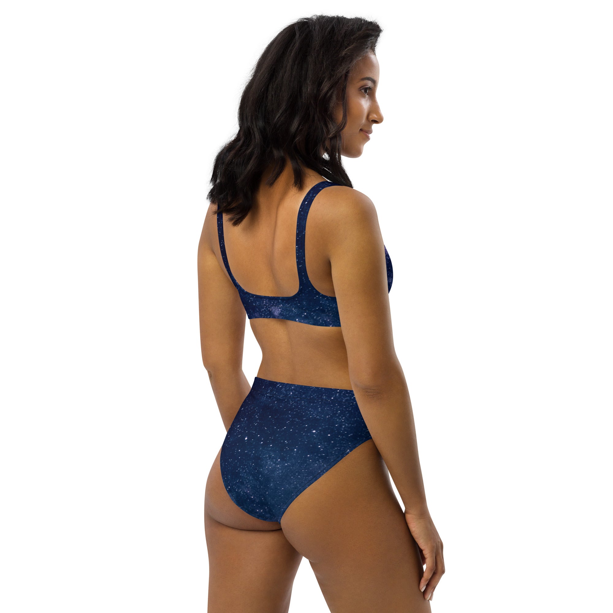 Women's Realistic Galaxy Recycled Bikini - Removable Padding, Buttery Soft Quick-Drying UPF 50+ Fabric