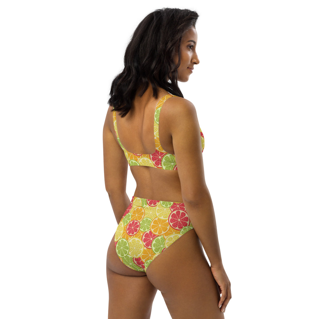 Women's Citrus Fruit Recycled Bikini - Removable Padding, Buttery Soft Quick-Drying UPF 50+ Fabric
