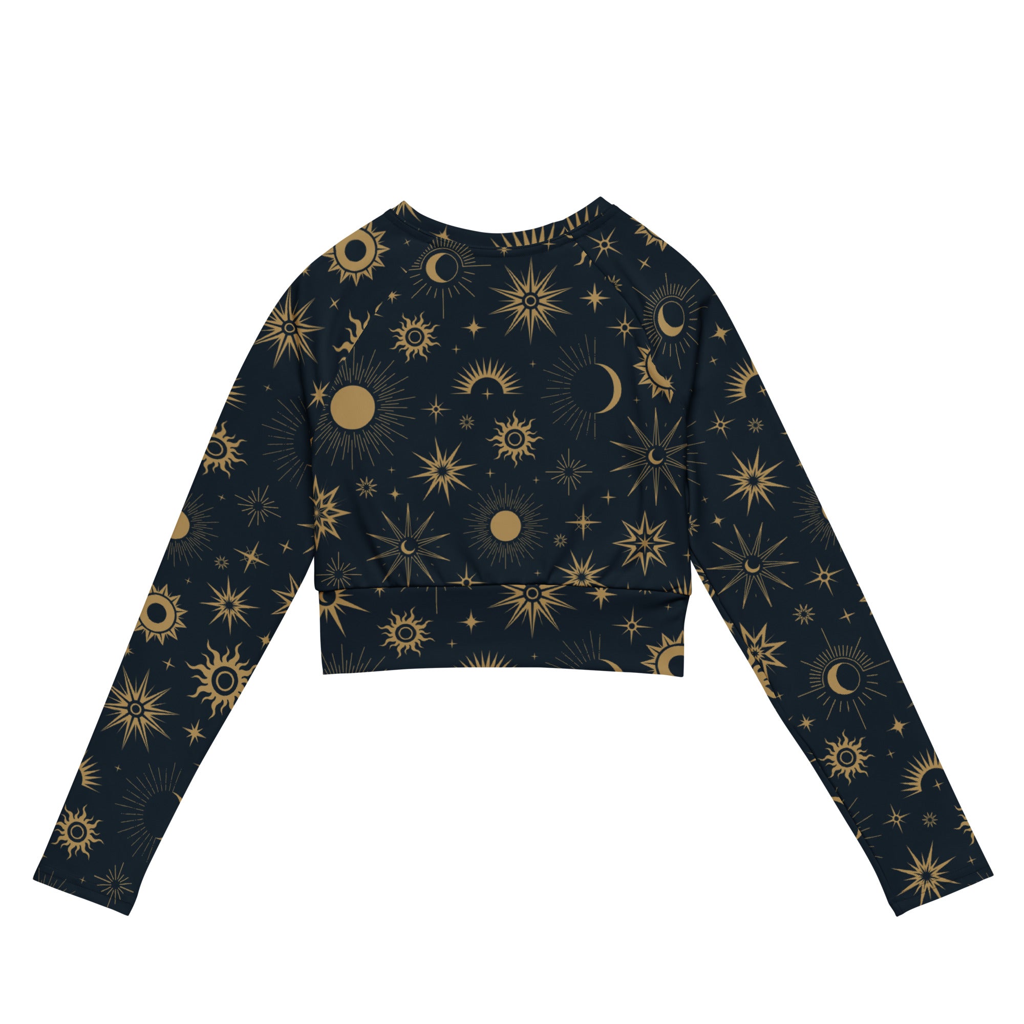 Women's Celestial Sun & Moon Long Sleeve Performance Crop Top