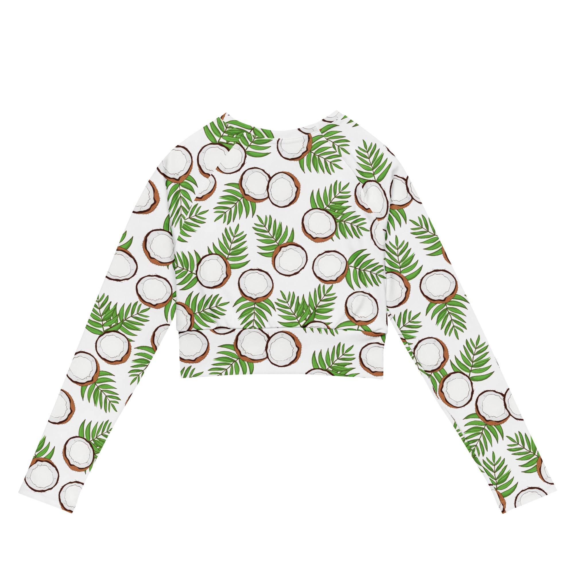 Women's Coconut Palm Long Sleeve Performance Crop Top