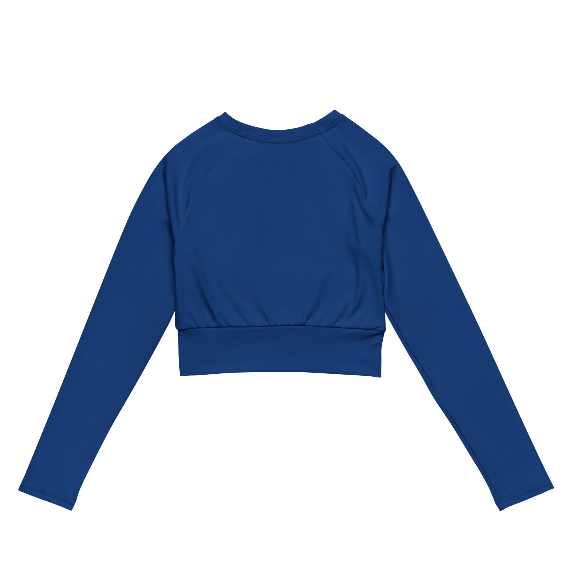 Women's Royal Blue Long Sleeve Performance Crop Top