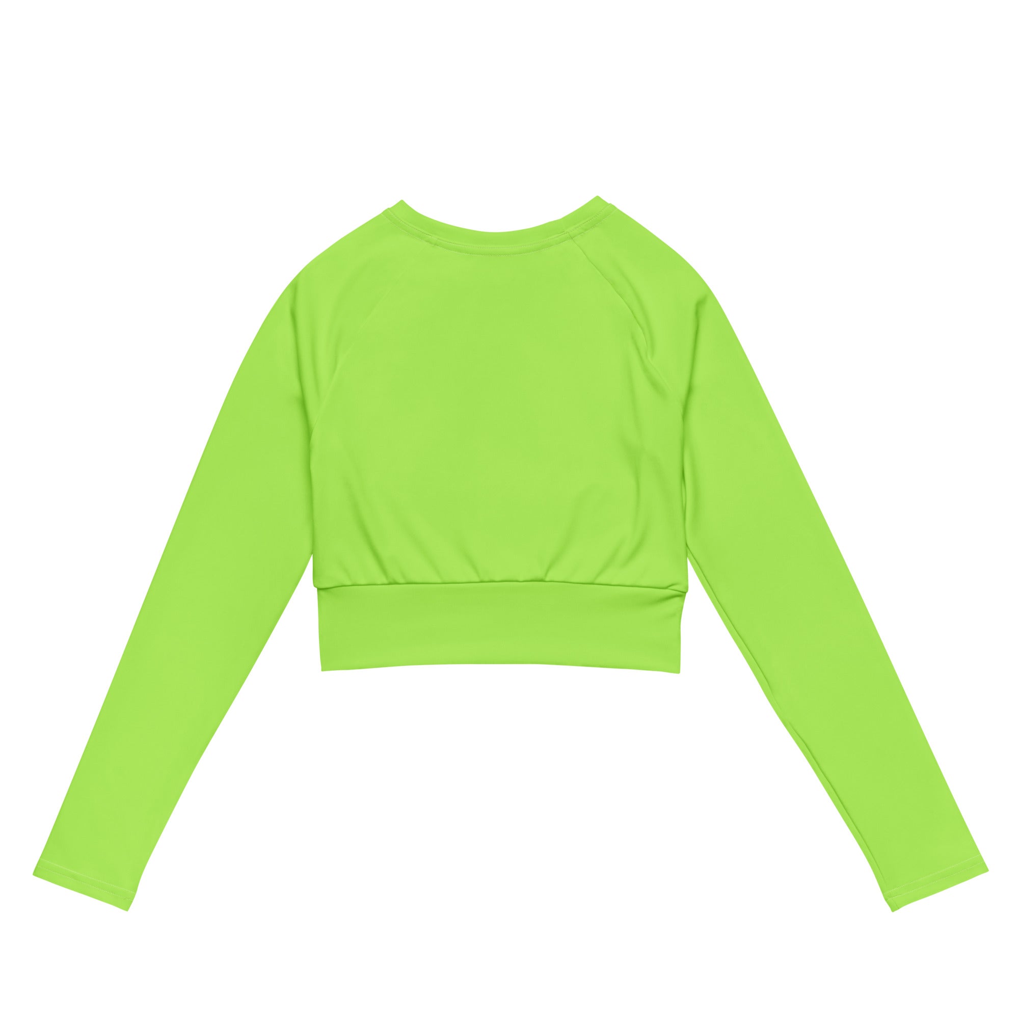 Women's Neon Green Long Sleeve Performance Crop Top