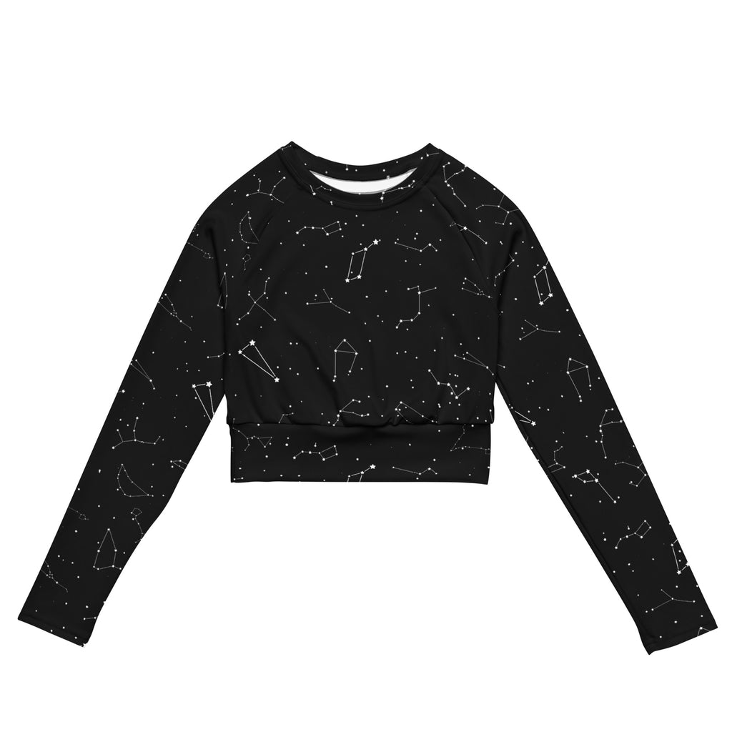Women's Realistic Constellations Long Sleeve Performance Crop Top