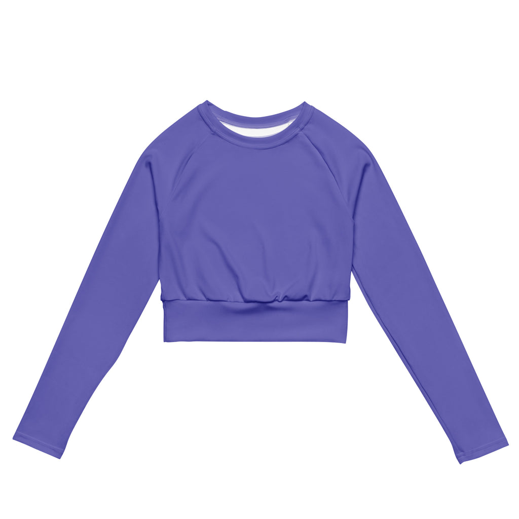 Women's Purple Long Sleeve Performance Crop Top