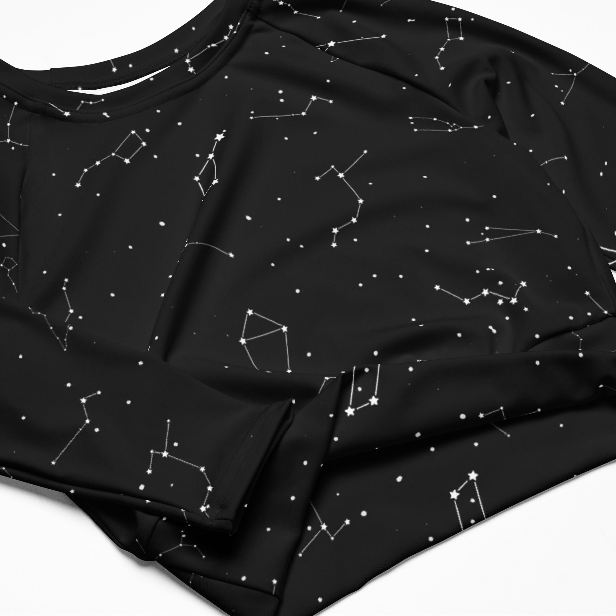 Women's Realistic Constellations Long Sleeve Performance Crop Top