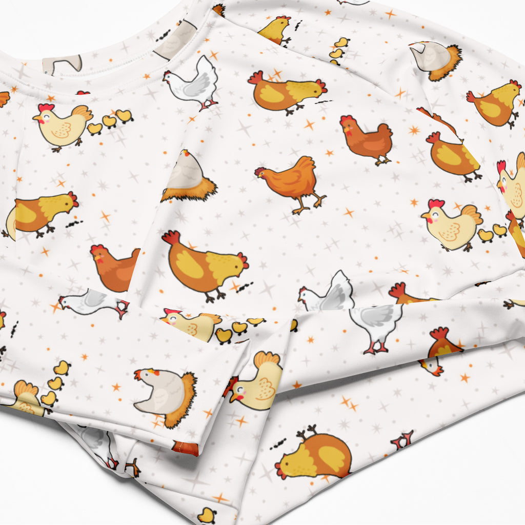 Women's Chicken Long Sleeve Performance Crop Top