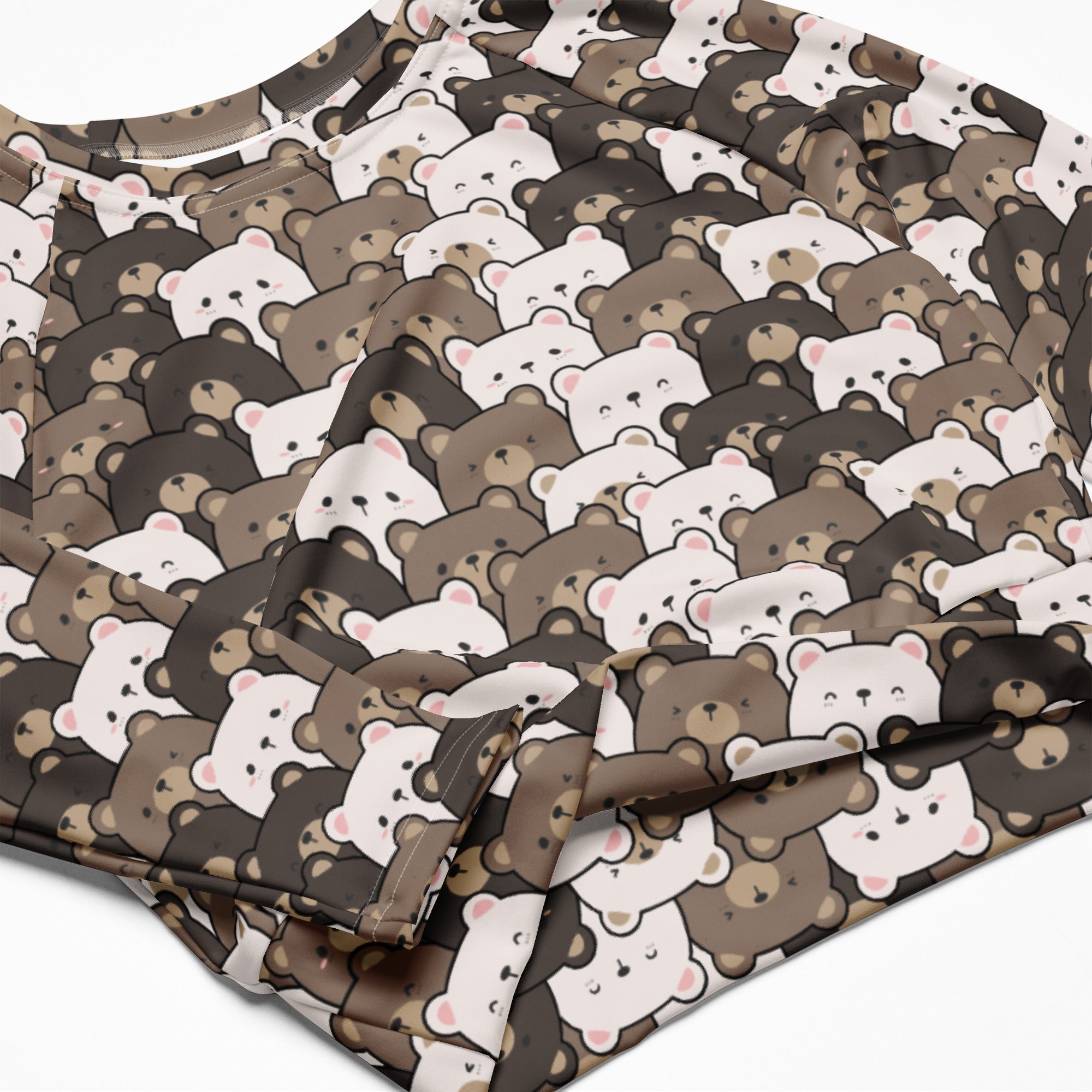 Women's Bear Face Long Sleeve Performance Crop Top