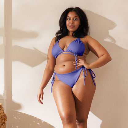 Women's Purple Buttery Soft Recycled String Bikini With UPF 50+
