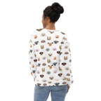 Dog Face Sweatshirt With Brushed Inner Fleece Fabric