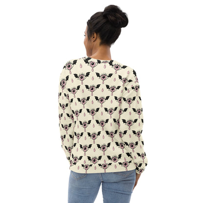 Gothic Eyeball Halloween Sweatshirt With Brushed Inner Fleece Fabric