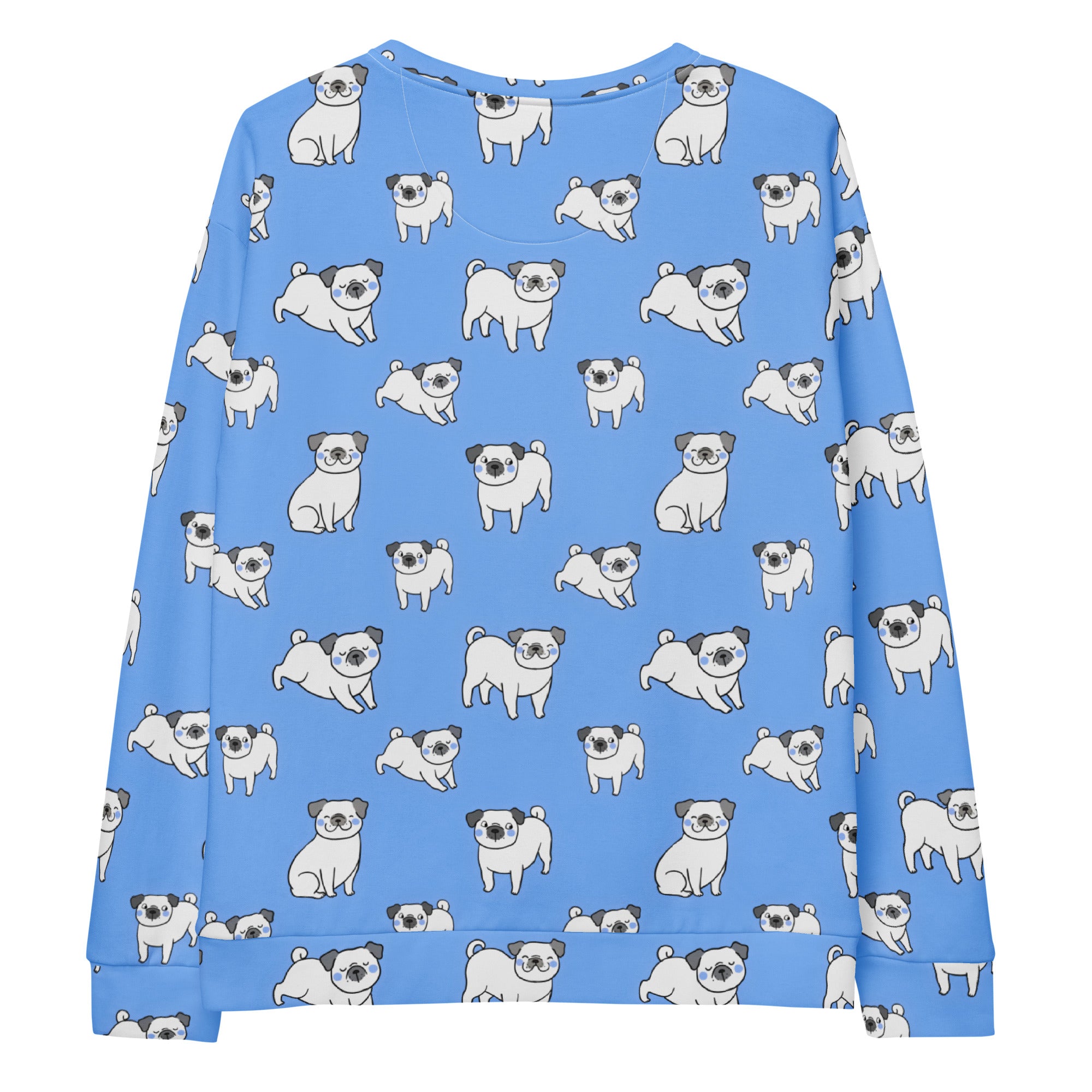 Blue Corgi Dog Sweatshirt With Brushed Inner Fleece Fabric