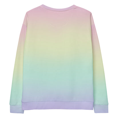 Pastel Rainbow Sweatshirt With Brushed Inner Fleece Fabric