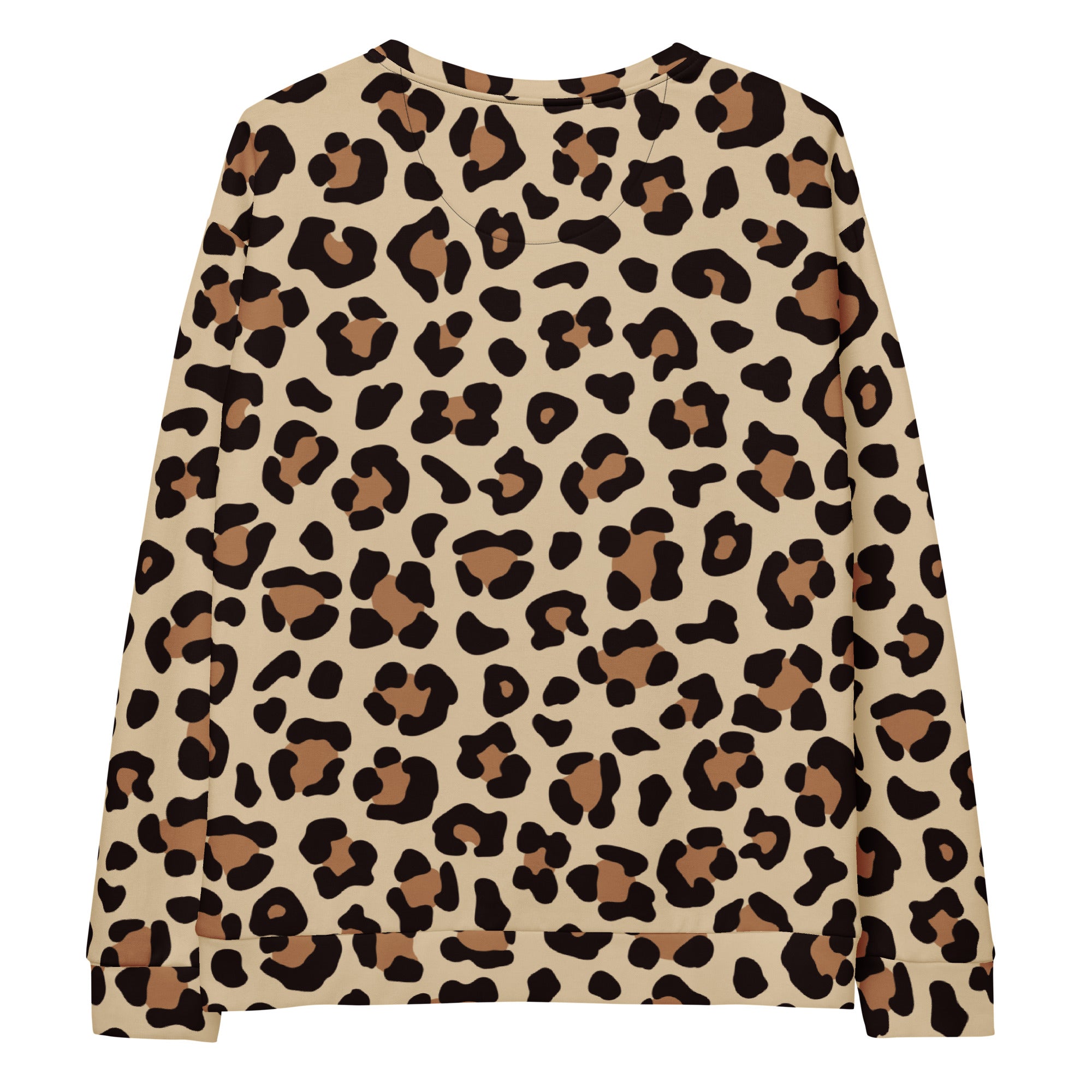 Leopard Print Sweatshirt With Brushed Inner Fleece Fabric