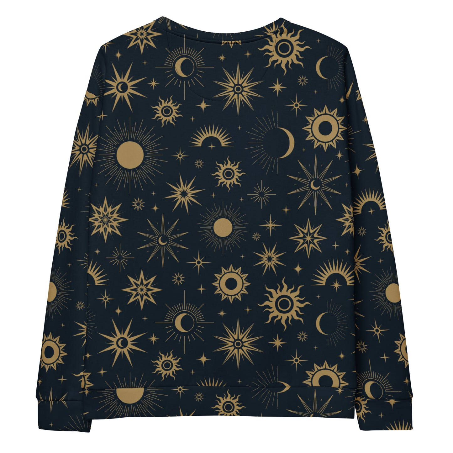 Celestial Sun and Moon Sweatshirt With Brushed Inner Fleece Fabric