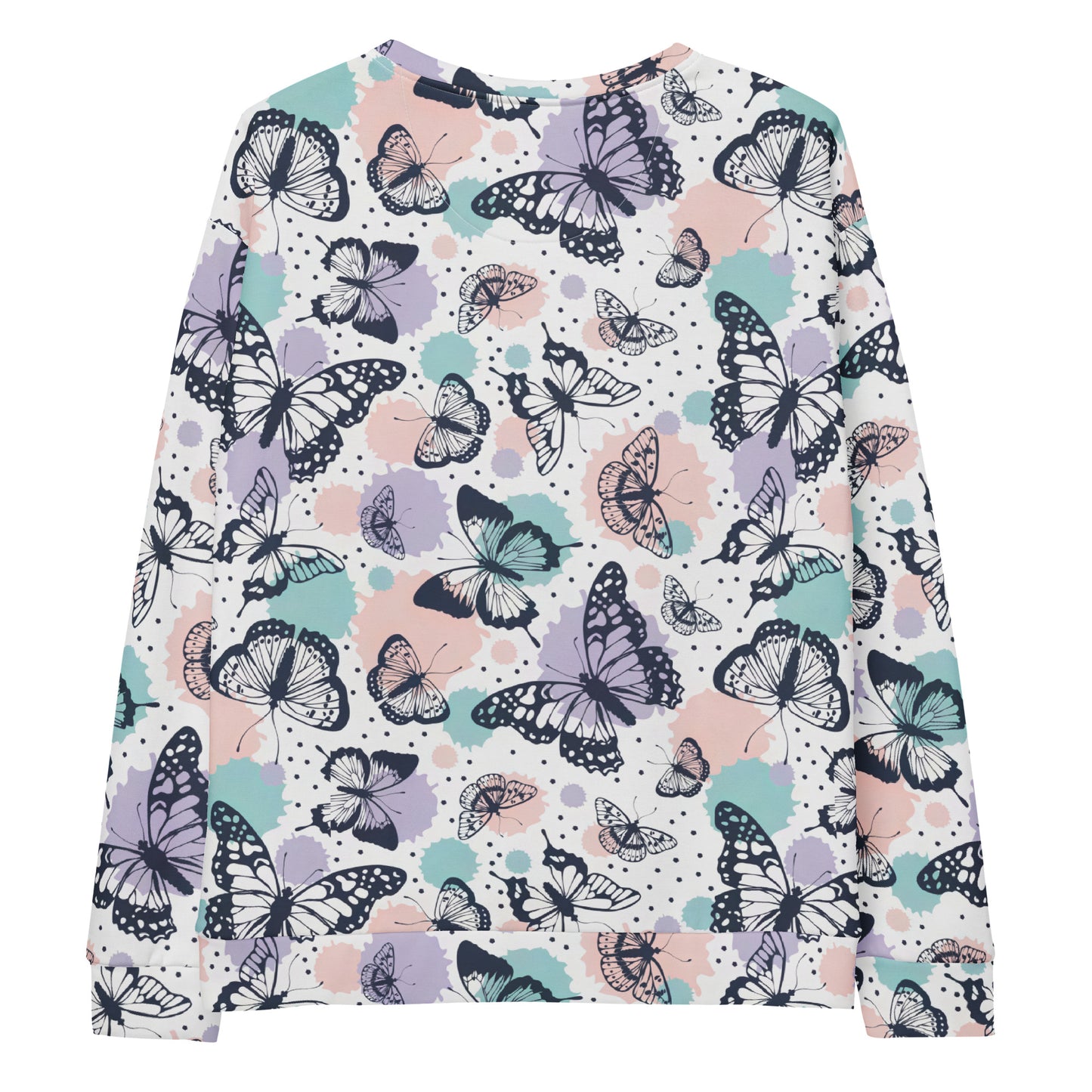 Butterfly Sweatshirt With Brushed Inner Fleece Fabric