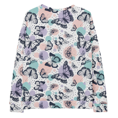 Butterfly Sweatshirt With Brushed Inner Fleece Fabric