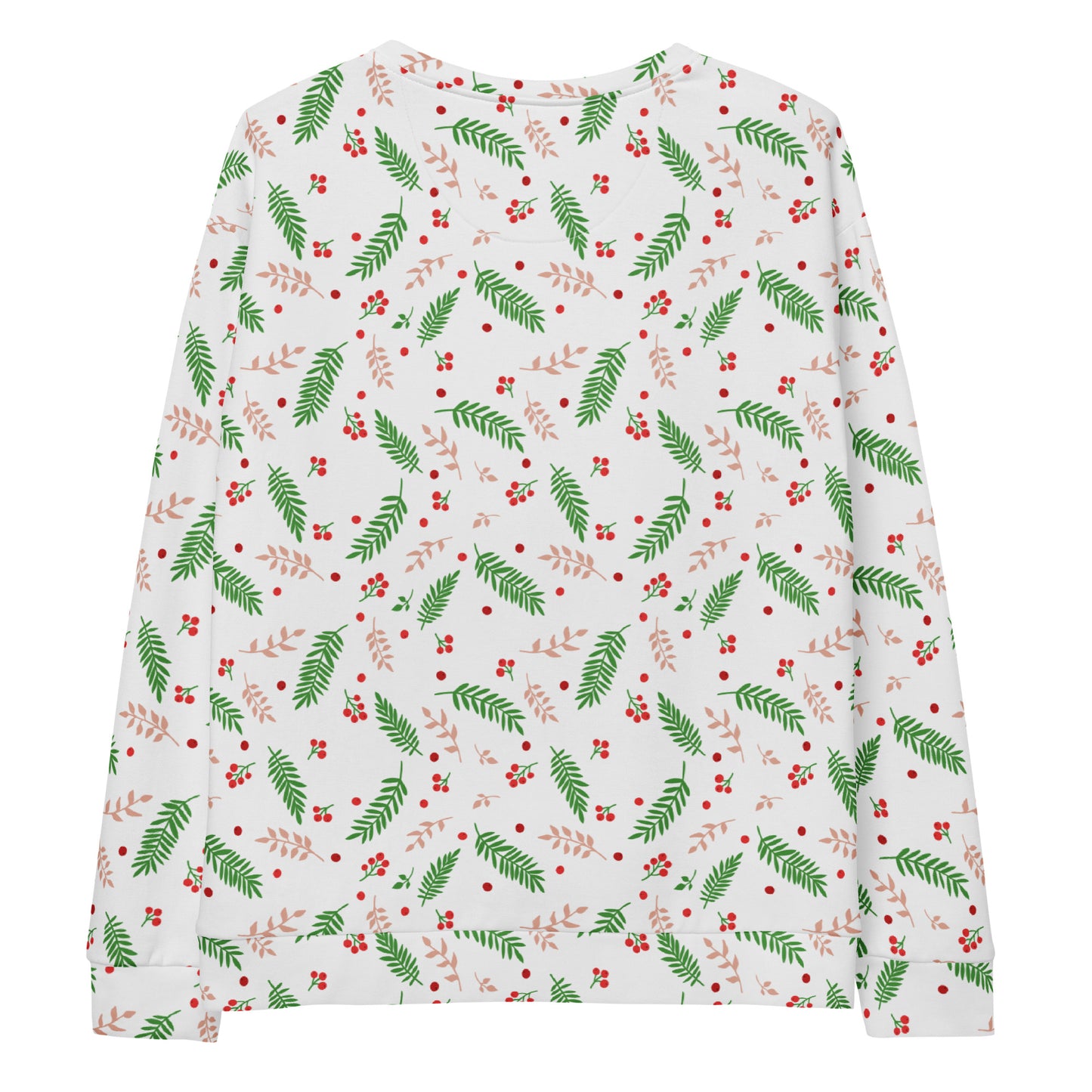 Holly Berry Christmas Sweatshirt With Brushed Inner Fleece Fabric