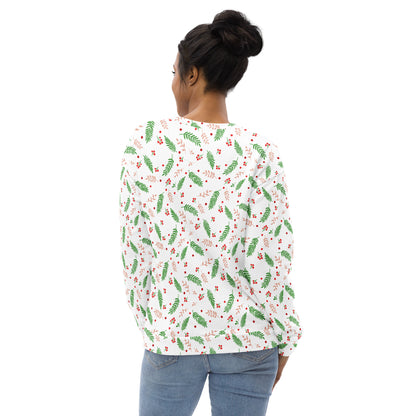 Holly Berry Christmas Sweatshirt With Brushed Inner Fleece Fabric