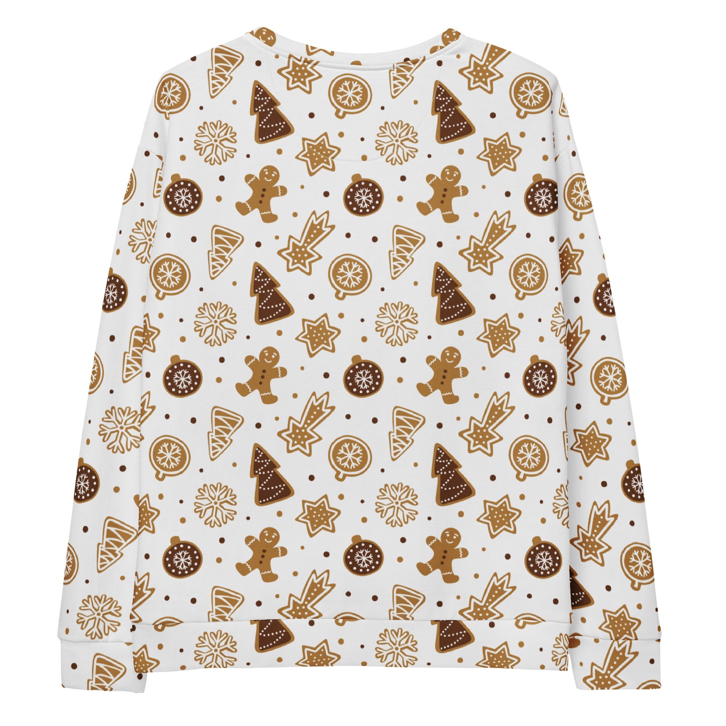 Gingerbread Cookie Christmas Sweatshirt With Brushed Inner Fleece Fabric