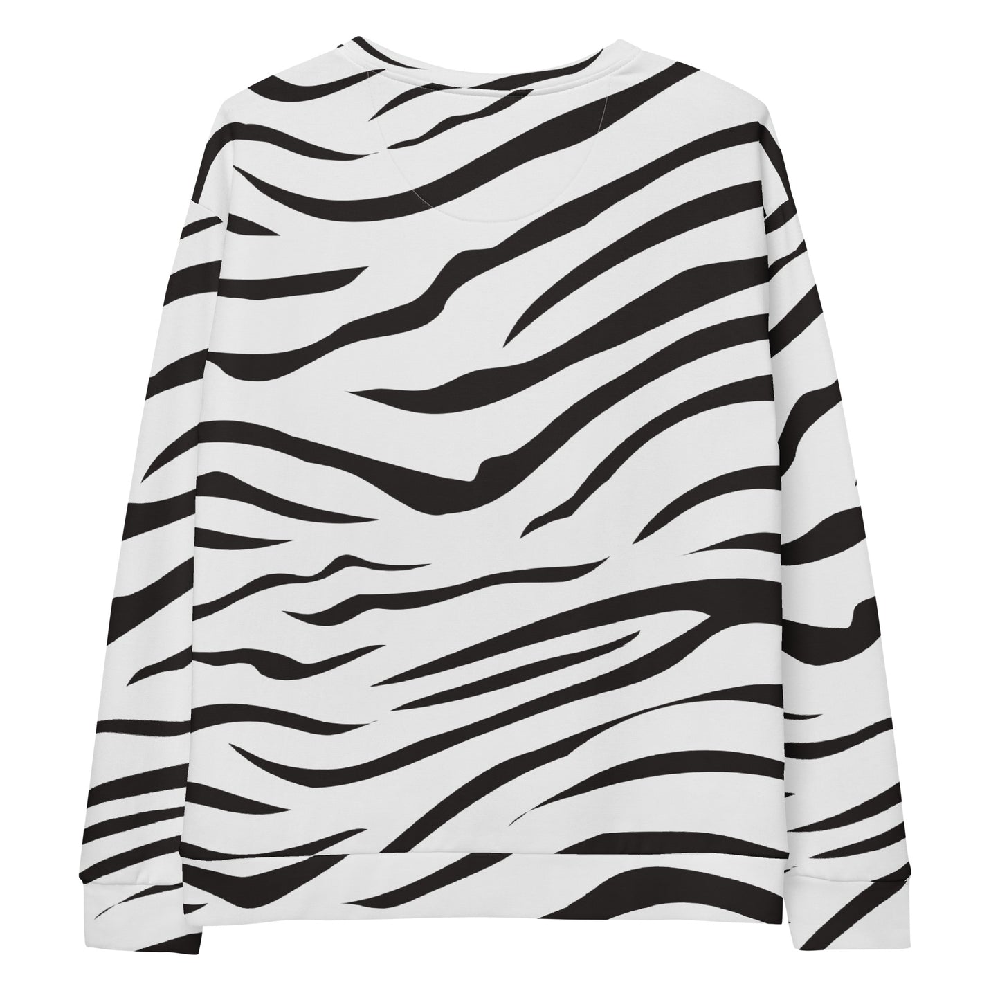 Zebra Print Sweatshirt With Brushed Inner Fleece Fabric