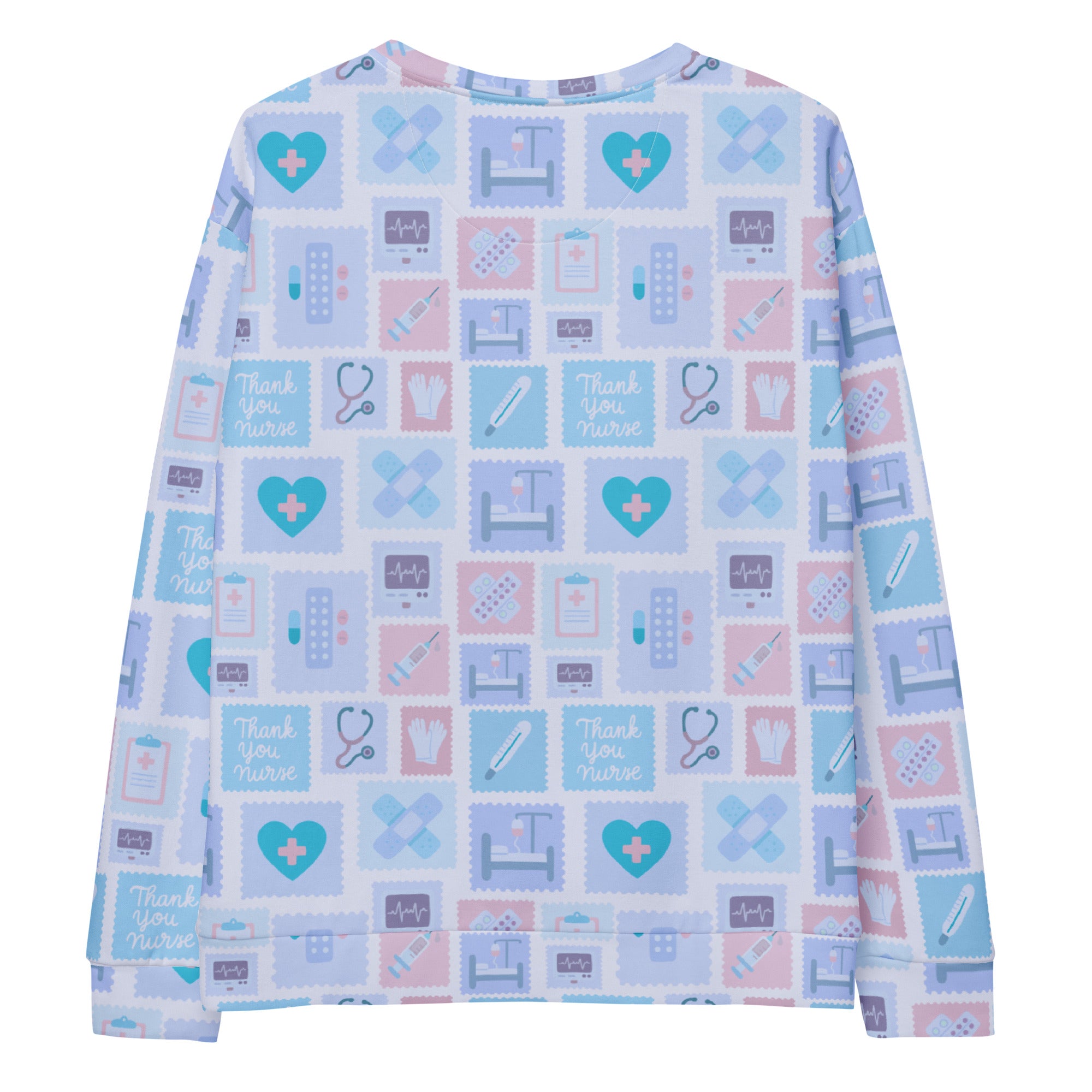 Blue Nurse Icon Sweatshirt With Brushed Inner Fleece Fabric